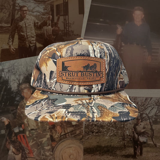 Strut Bustin’ Leather Patch Realtree Advantage Rope Hat