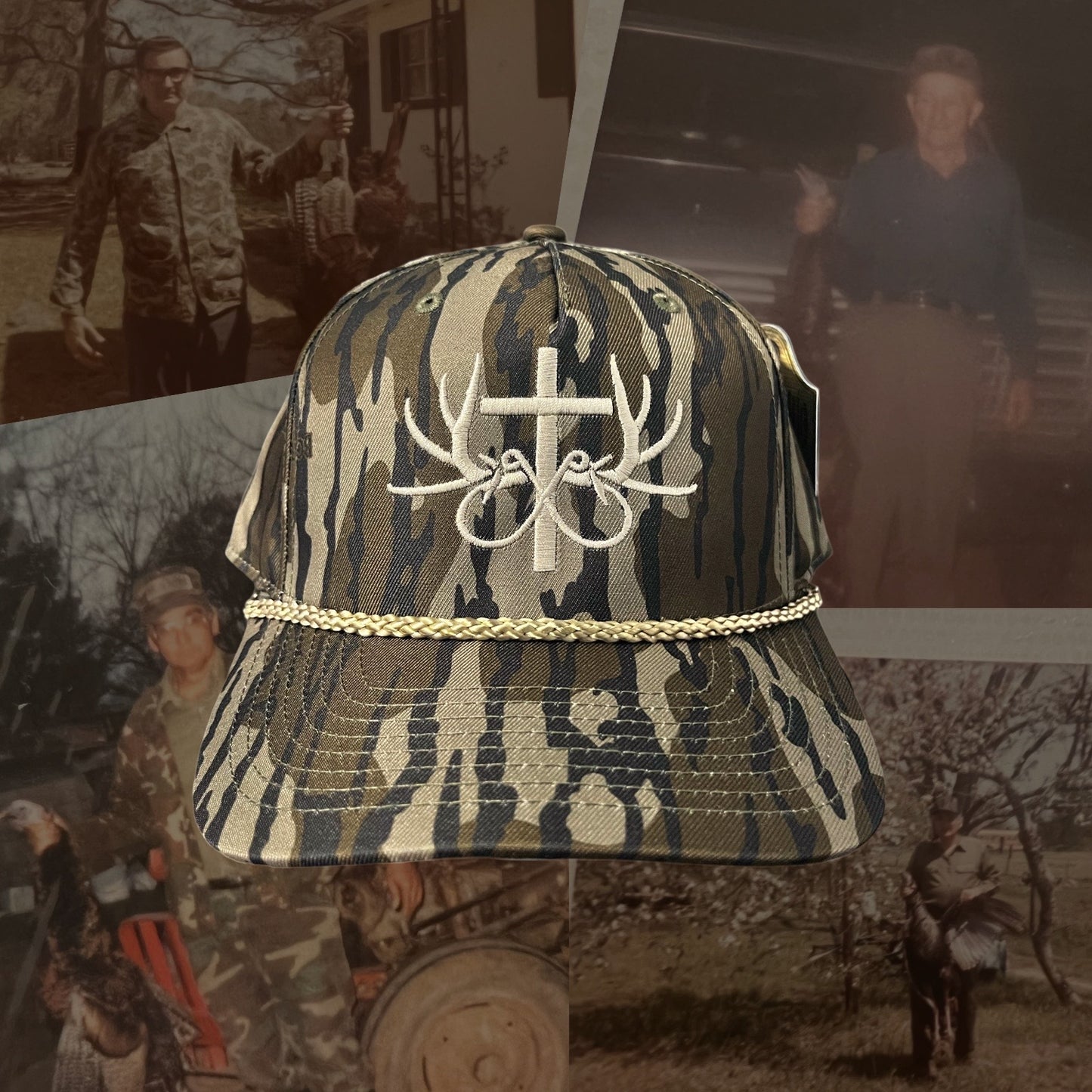 In Christ Alone Bottomland/Khaki Rope Hat